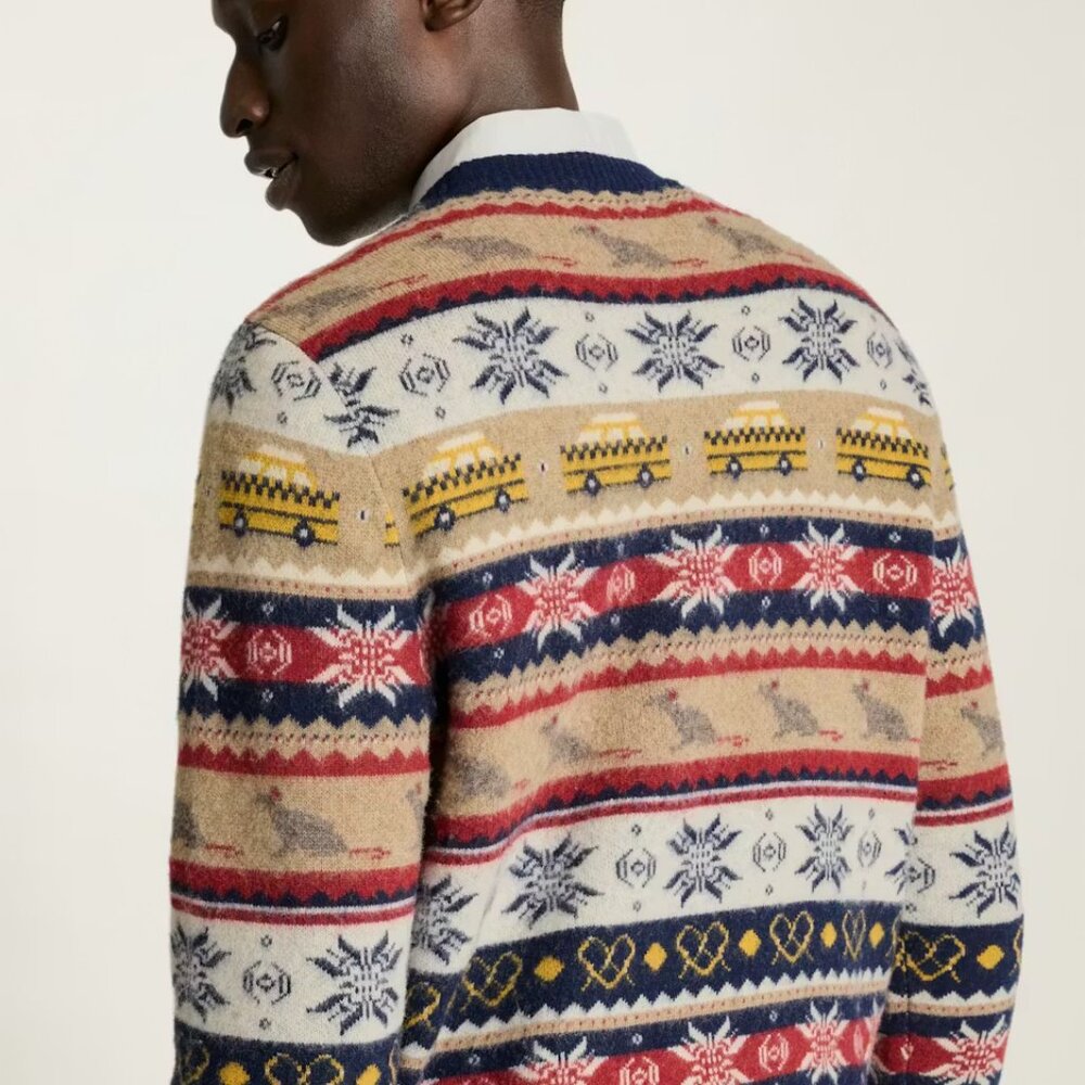 NEW BONOBOS Wool Nyc Fair Isle Sweater 1225 3m3 - Picture 5 of 7